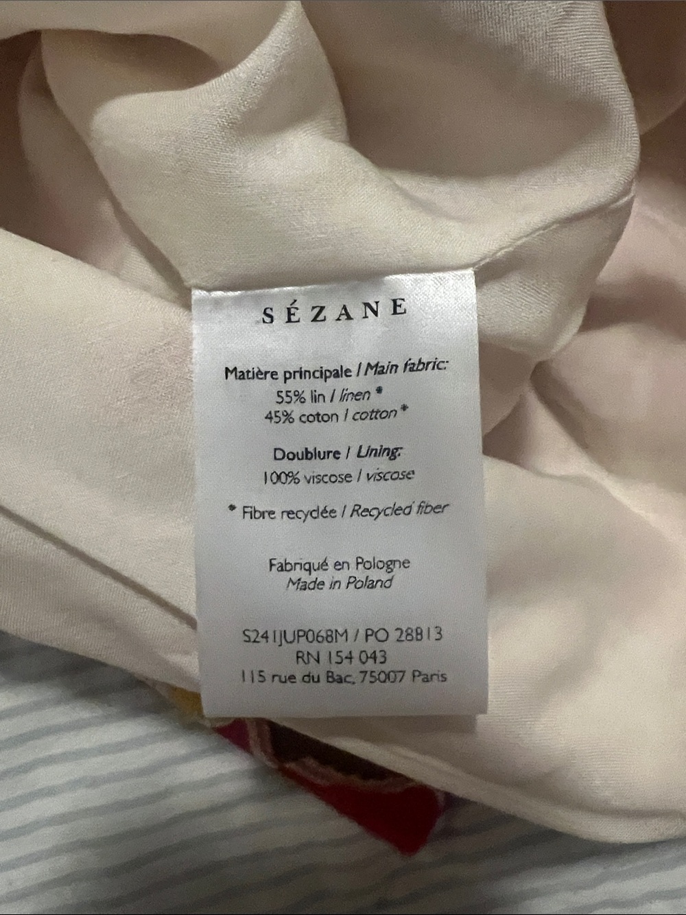 NWT Sezane Editions Floral Midi Skirt with Pink & Red Patchwork - Picture 4 of 4